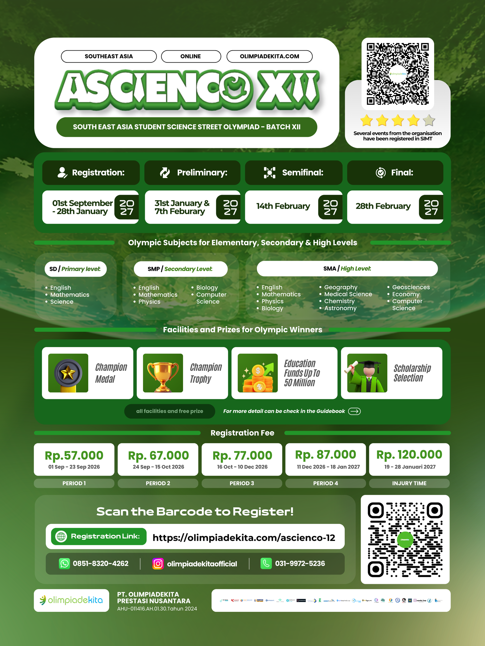 Poster SOUTH EAST ASIA STUDENT SCIENCE STREET OLYMPIAD
